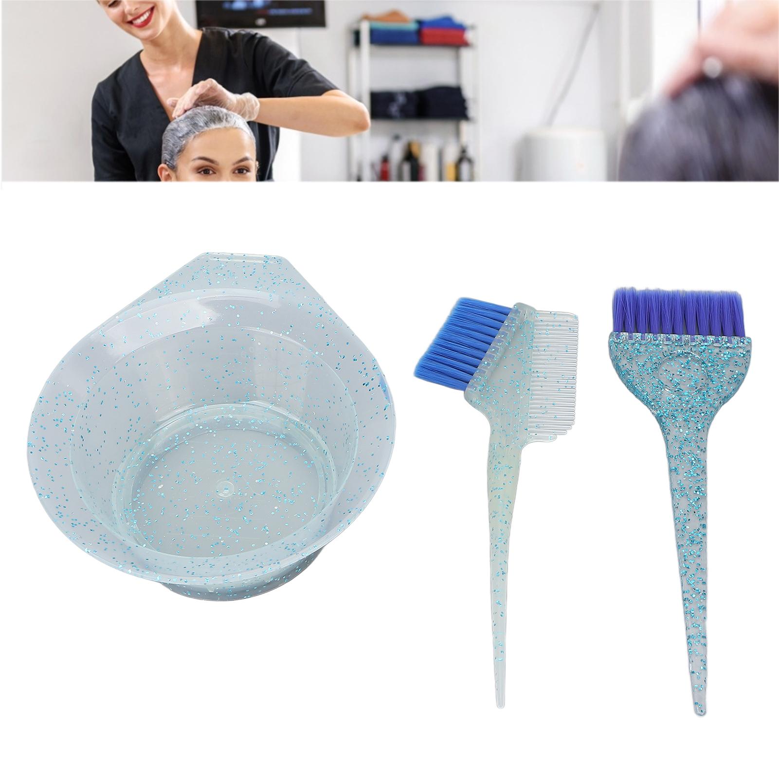 

3pcs Hair Dyeing Brushes Hairdressing Tinting Comb Hair Barbers Coloring Brush for Home Salon Use