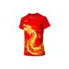 Td Series Dragon Totem Print Sports Quick-Dry Short Sleeve T-Shirt Women Tops Red AAYR362-1