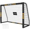 Football Goal, 6 x 4ft Portable Football Net with Ground Stakes