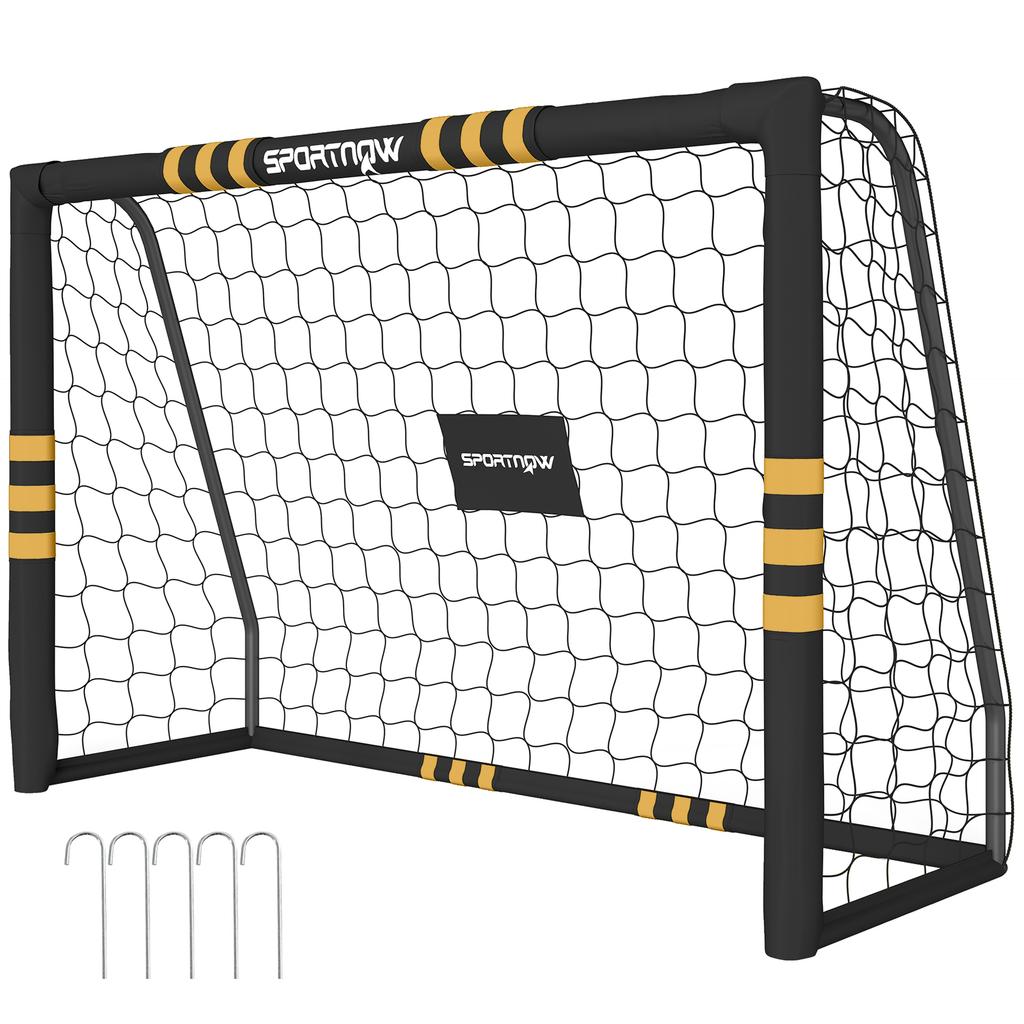 Football Goal, 6 x 4ft Portable Football Net with Ground Stakes