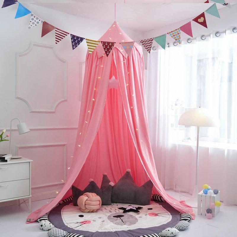 Hung Dome Mosquito Net for Baby Children Crib Bed Tent Girls Kids Bedding Living Room Decor Corner Canopy Tent Mosquito Net Bebe