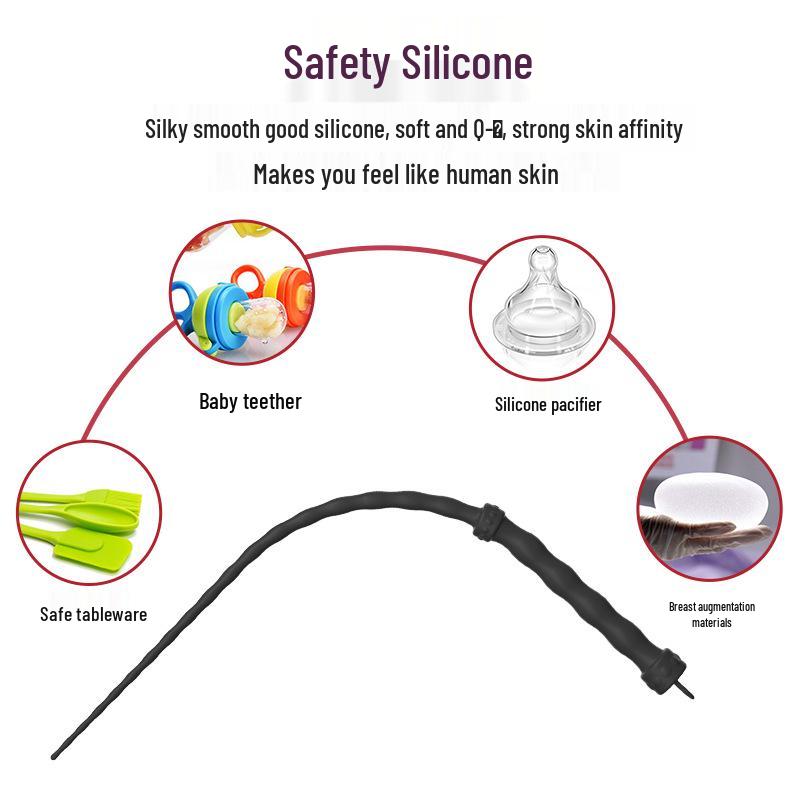 Silicone Snake Whip for Erotic Spanking - Soft, Skin-Friendly Adult Product