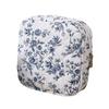 Cute Quilted Sanitary Napkin Organizer Bag Cotton Large Capacity Women's Mini Clutch Bag Zipper Keychain Earphone Coin Purse