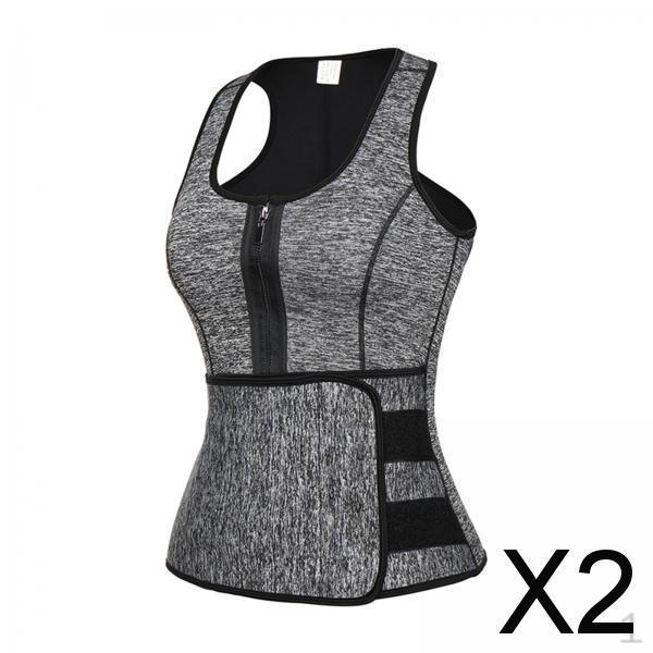 2x Men's Neoprene Sweat Vest for Sauna Workout