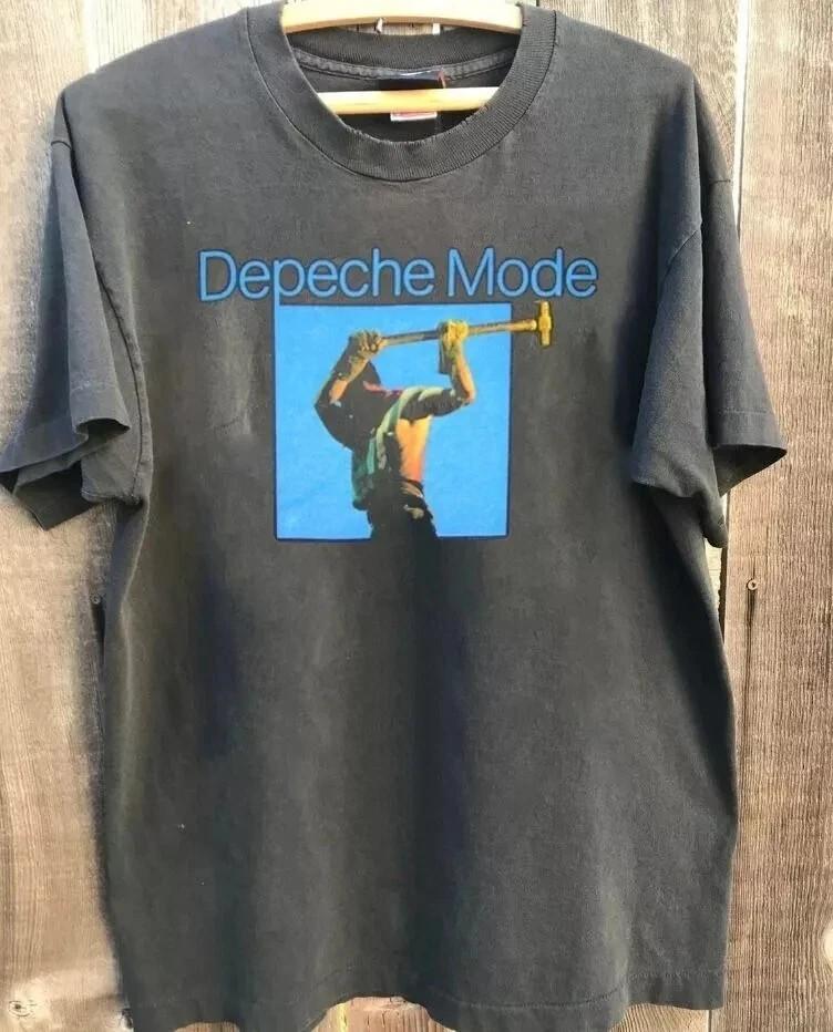 

Футболка Depeche Mode, Футболка группы Depeche Mode в стиле ретро, Угольная унисекс футболка S-4XL 4XL