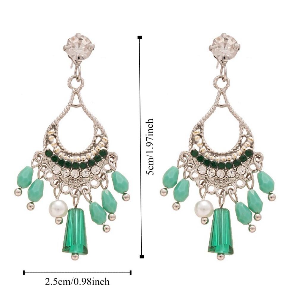 Bohemia Style Bohemian Crystal Earrings Hollow Water Drop Earrings Pendant  Beach