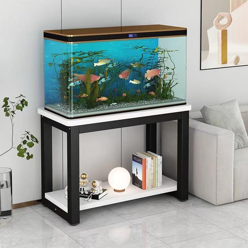 Heavy-Duty Wrought Iron Fish Tank Stand with Cabinet Storage