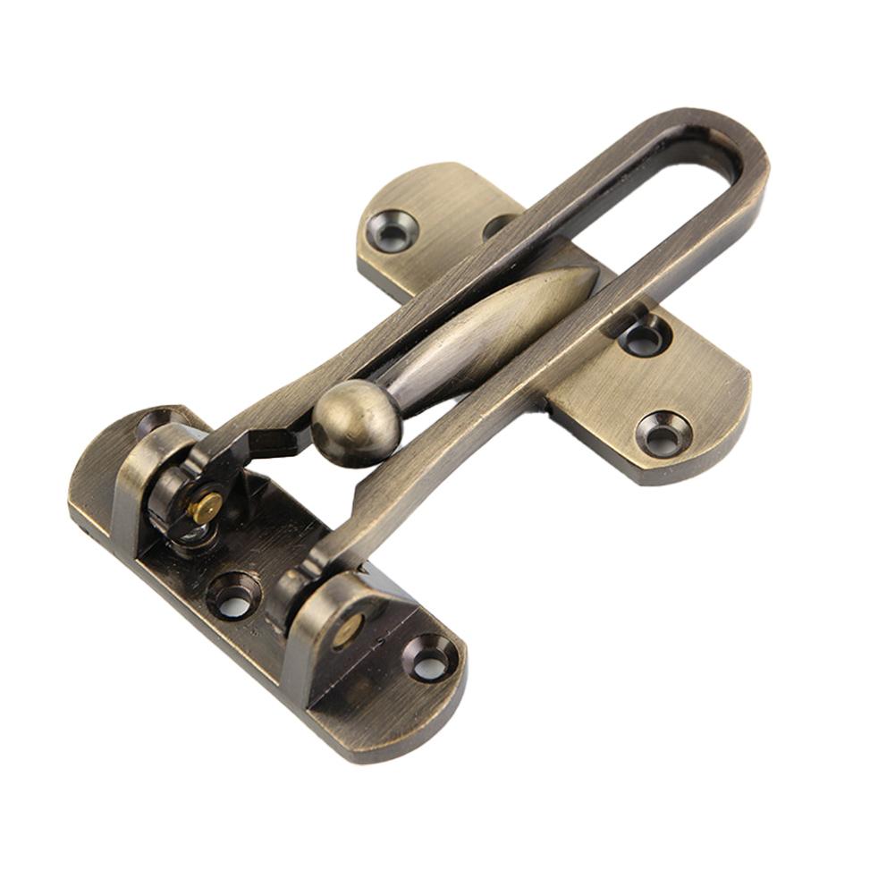 1pc Door Latch Lock Heavy Duty Security Latch Black Silver Door For Hotel Buckle Alloy Hardware J9T8