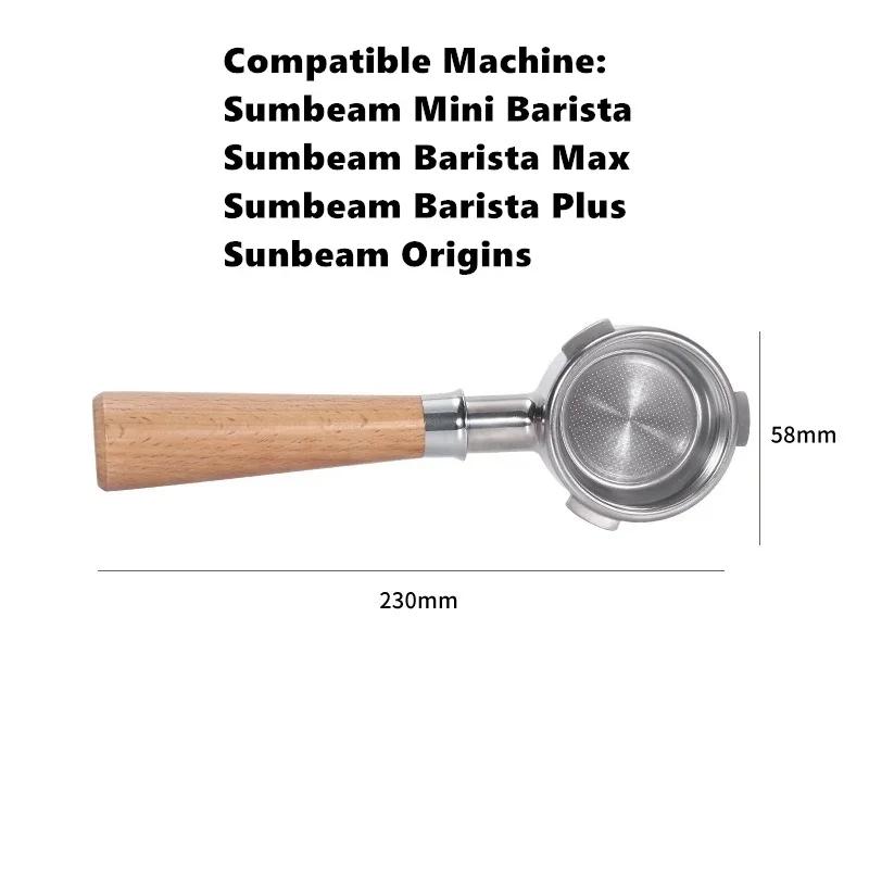 Premium 58mm Stainless Steel Coffee Bottomless Portafilter: Tailor - Made for Breville/Oster Brew/Sunbeam EM4300/EM5300/EMM5400B