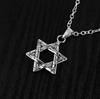 70 cm Jewelry for Men Boys Six-pointed Star of David Pendant Necklace Double-sided Retro Titanium Steel Punk Hip Hop Necklace