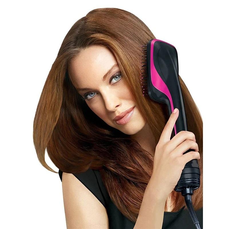 Hot Sale One Step  Hair Comb Negative Ion Hair Dryer Brush Curling Straight Wet And Dry Straight Curler Hot Air Comb