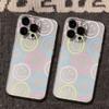 Round Happy Face Transparent Phone Case For iPhone 11 Cases iPhone 15 16 Pro 12 13 14 Pro Max Mini XR XS X 7 8 Plus SE2022 Cover