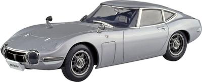 Aoshima Bunka Kyozai Rakupla Snap Kit Toyota 2000GT Thunder Silver Metallic Plastikmodell 1/32 Nr. 06-SS Vorlackiert (Automobil)