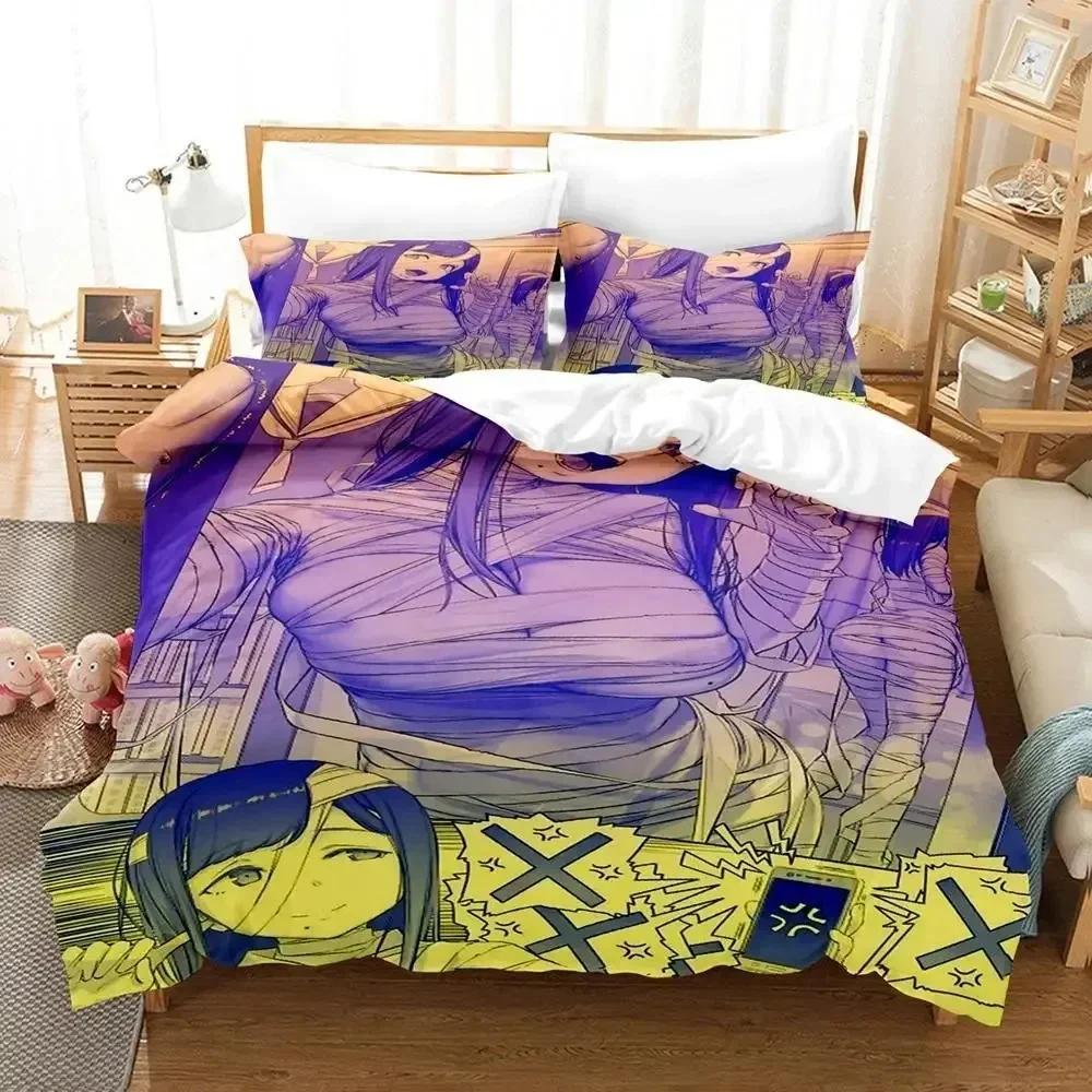 Anime Mummy Girls Bedding Set Single Twin Queen Size Duvet Cover Set Mummy Theme Gift for Teen Adult Anime Bedroom Decor