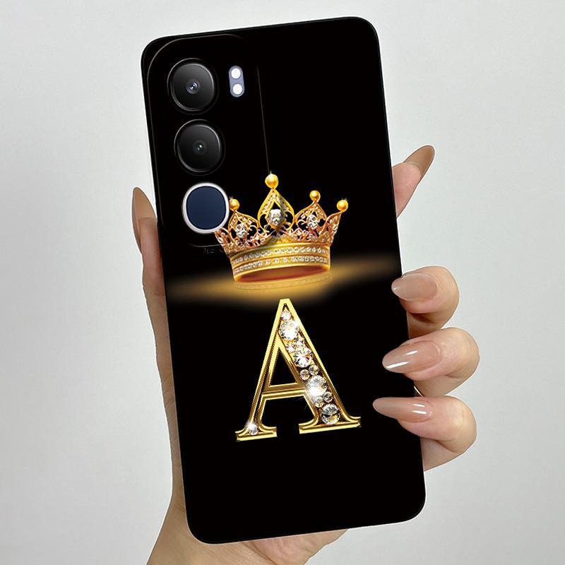 Pro Vivo Y19s 4G Pouzdro Koruna Počáteční Písmeno Měkký Silikonový Ochranný Zadní Kryt Pro Vivo V2419 Coque pro VivoY19S Y 19 s Fundas