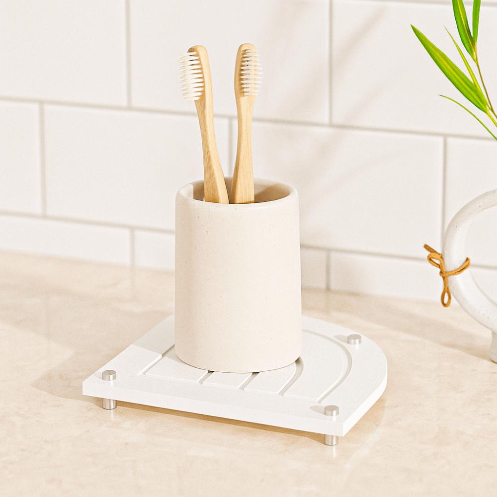 Non-Slip Diatom Mud Coasters Water Absorbent Sponge Holder Sturdy Toothbrush Holder  Bathroom