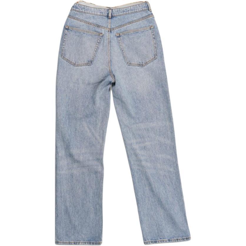Alexander Wang Chain Embellished Straight Leg Jeans Women's 4DC1244208-471A