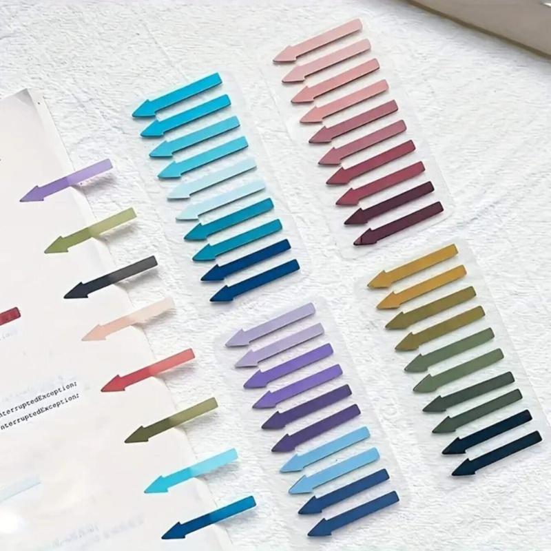 1/12 Stück Pfeilfarbige Haftstreifen Haftnotizen Mini 200 Blatt pro Notizblock, Farbverlaufspfeil Indexaufkleber Tagebuch
