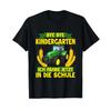 Bye Kindergarten I'm Going To School Now Tractor T Shirt Vintage Men's Fashion Stretched Top For Everyday Wear