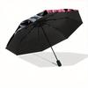 1pc Yin and Yang White Dragon and Black Dragon Automatic Folding Umbrella - 3 Folding Design, Vivid Cartoon Pattern, Suitable for Outdoor Activit