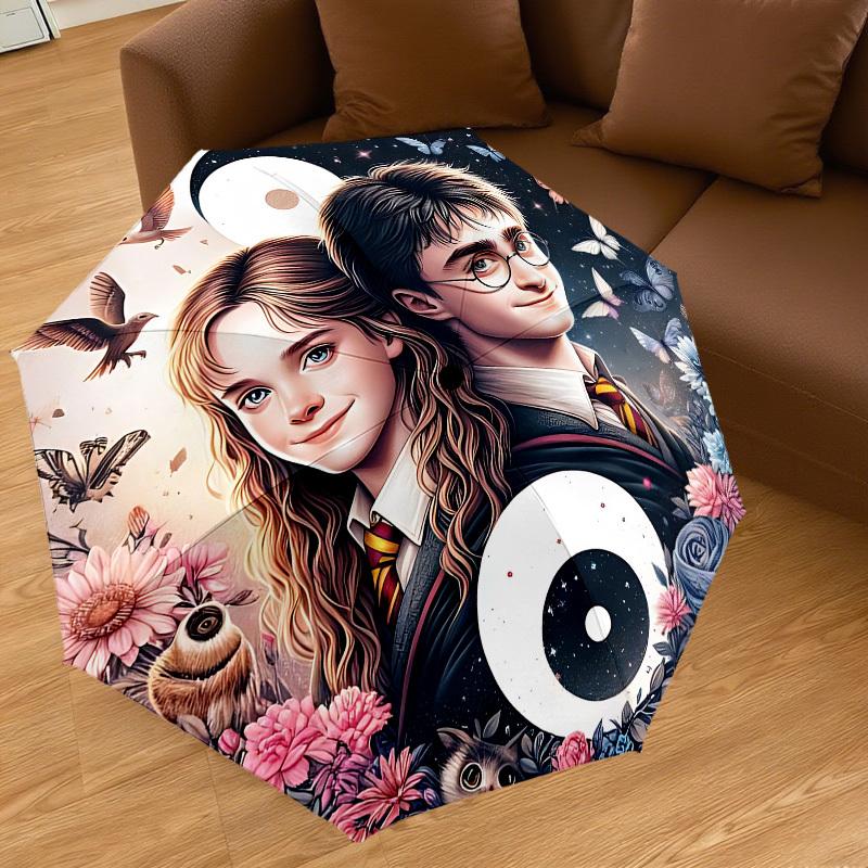 1PC Harry Potter, Butterflies Umbrella-8-Rib Reinforced, Automatic Open, Lightweight & Durable, Cute Fashion Accessory for Outdoor, D2632