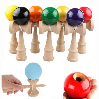 1 Set Wooden Sword Ball Toy Wooden Skill Sword Cup Ball Games Educational Outdoor Funny Toys for Children  Sports Birthday Gift