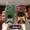 Cute Coffee Cat Clear TPU Magsafe Mobile Phone Case for iPhone 17 16 15 14 13 12 11 Air Pro Max Plus Mini Colorful Cover