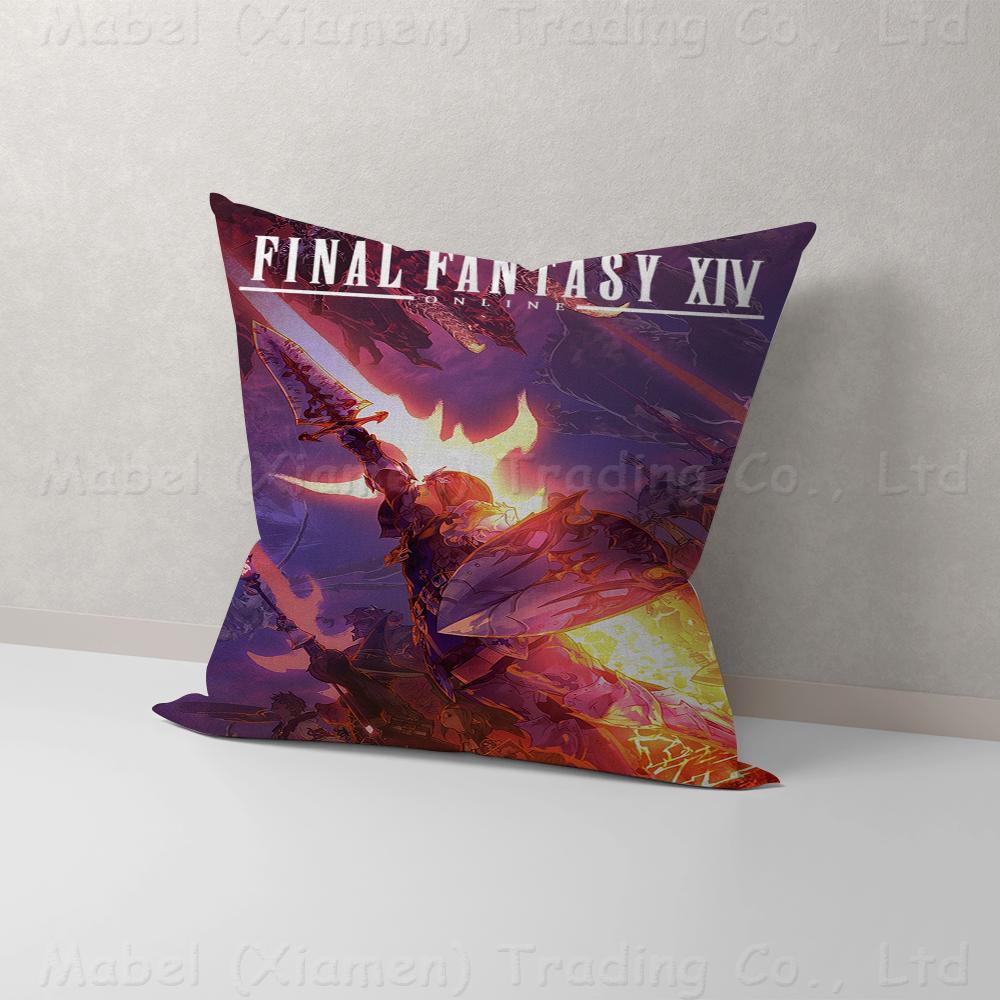 Final Fantasy Game Series Personalized Picture Text Home Decorative Pillows Household Gifts 45x45cm