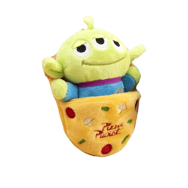 Disney Toy Story Alien Plush Doll Pendant Doughnut Hamburger Keychain Kid Gift