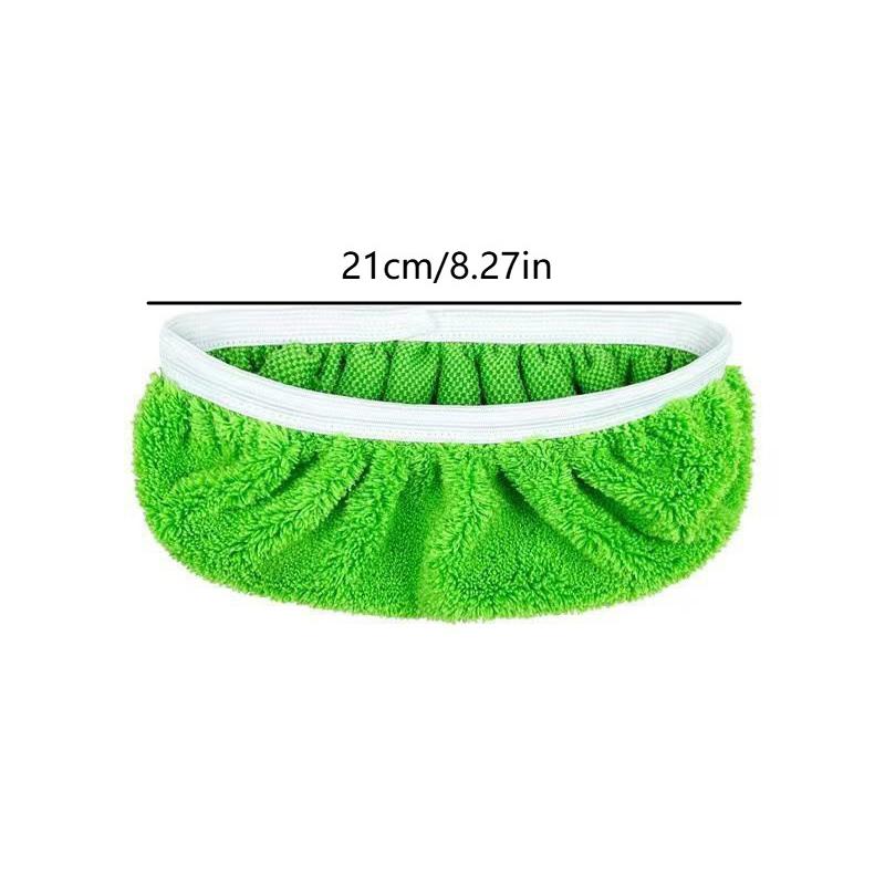 5/10pcs Green/gray Mop Cloth, Reusable, Washable Ultra-fine Fiber, With White Color, Suitable For Hardwood Tile Flooring