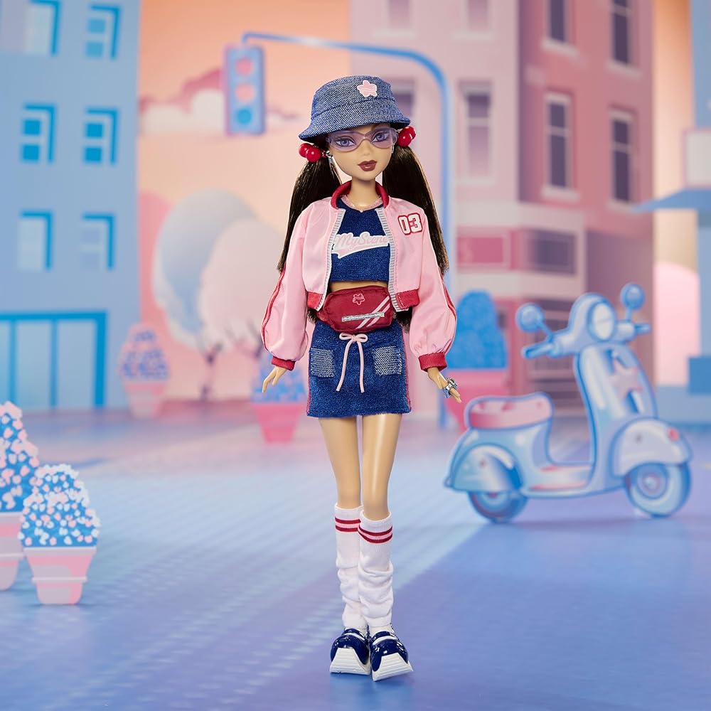 Barbie My Scene Nolly Signature Black Doll House Playset with Accessories for Kids Ages 6 and Up