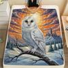 Owls  Print Flannel Blanket, High quality Comfortable for All Seasons, Home Decor, Warmth and Comfort