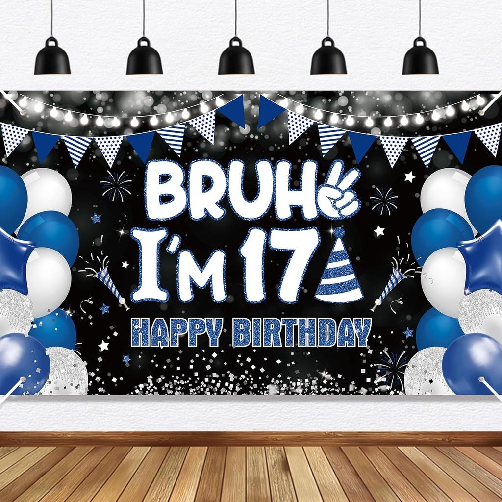 13th Birthday Party Decorations Banner for Boys Bruh I'm 13 Backdrop Funny Teenage Bday Banner Teen Boy 13th Birthday Decor 5.9x3.6ft Happy 13 Years