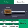 Industrial Rust Removal and Polishing Brush with Handle - Stainless Steel and Copper Wire for Inner Hole Sanding