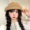 Hollow Knitted Upturned Beret Women'S Thin Breathable French Retro Elegant Temperament Foreign Thousand Gold Style Hat