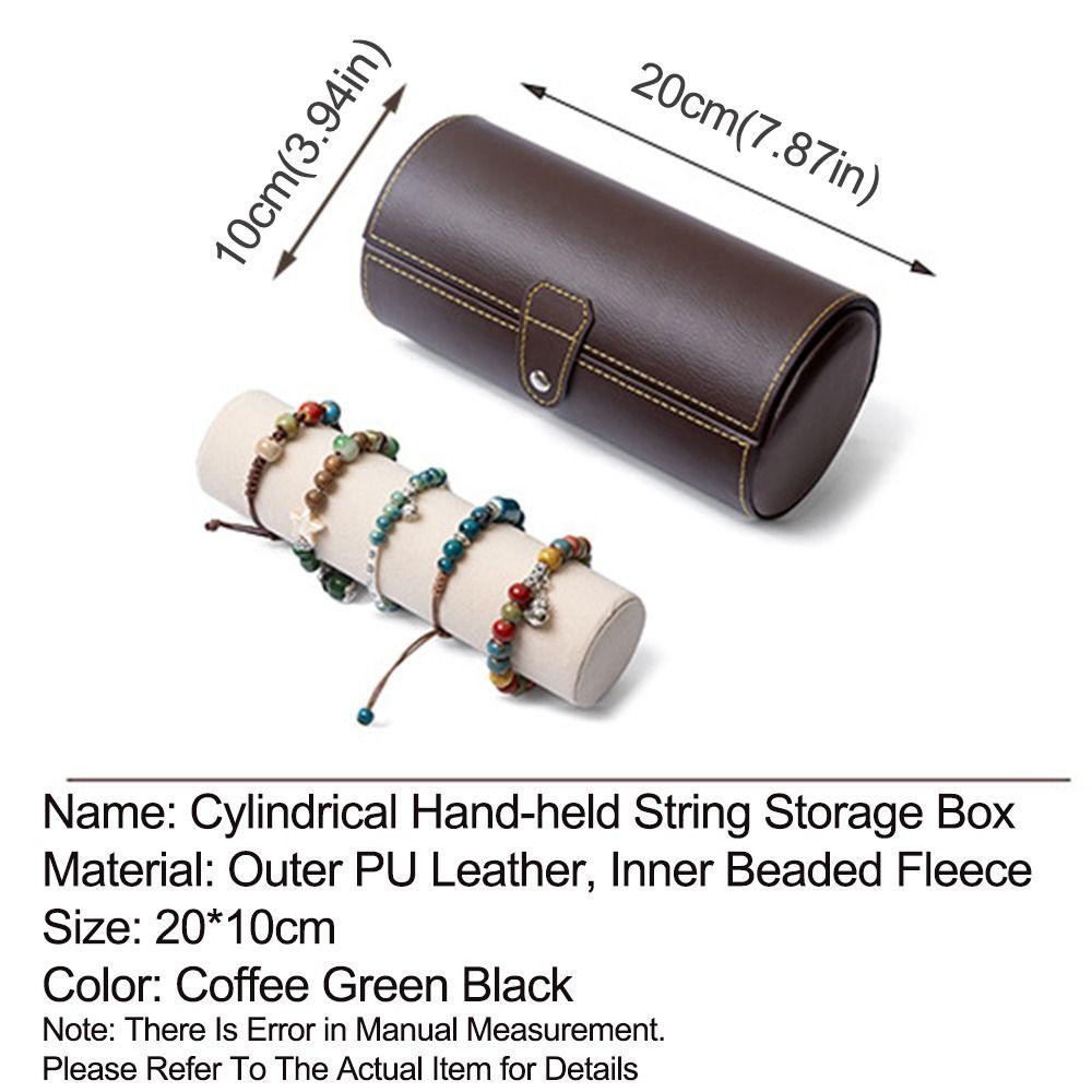 Étui de voyage porte-montre portable Cylindrique Porte-rangement pour bracelets Collection antique
