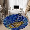 1pc Boat Starry Office Round Rug, Non-slip, Soft and Durable Office Rug for Interior Decoration, Perfect for Office, Beautiful Decoration yy260323092