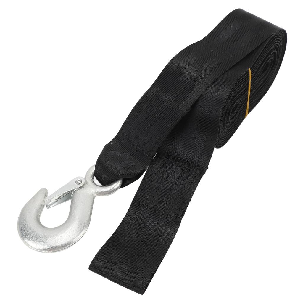 Heavy Duty Winch Strap with Hook, 3500 Lb Weight Loading Boat Trailer Winch Strap,