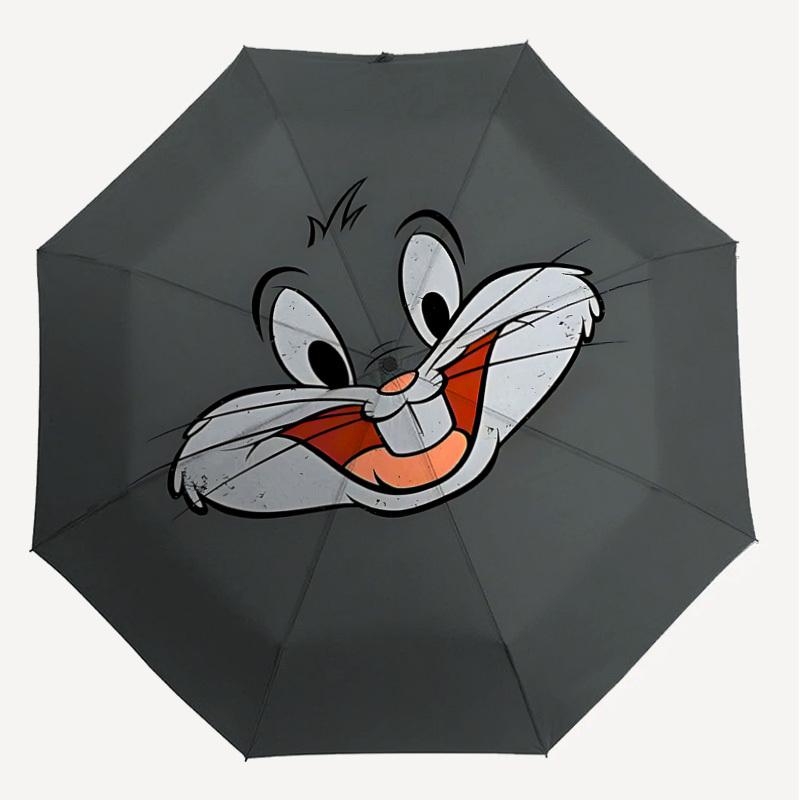 1PC Cartoon Rabbit Umbrella-8-Rib Reinforced, Automatic Open, Lightweight & Durable, Cute Fashion Accessory for Outdoor, D2676