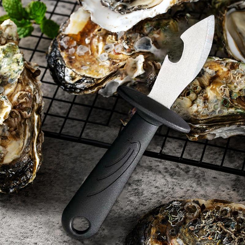 1pc Portable Stainless Steel Seafood Scallops Pry Knife With Handle Oyster Knives Sharp-edged Shucker Shell Seafood Opener