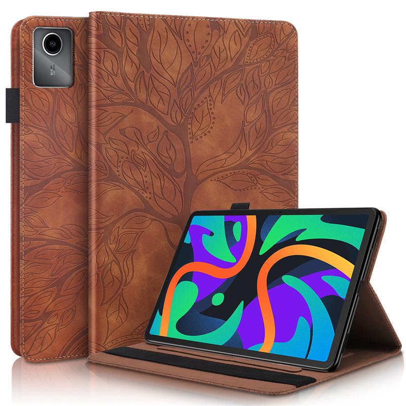 For Lenovo Tab M11 Case 11 Inch Embossed Tree Leather Flip Cover for Coque Lenovo M11 Xiaoxin Pad 2024 Case Funda Tb330fu
