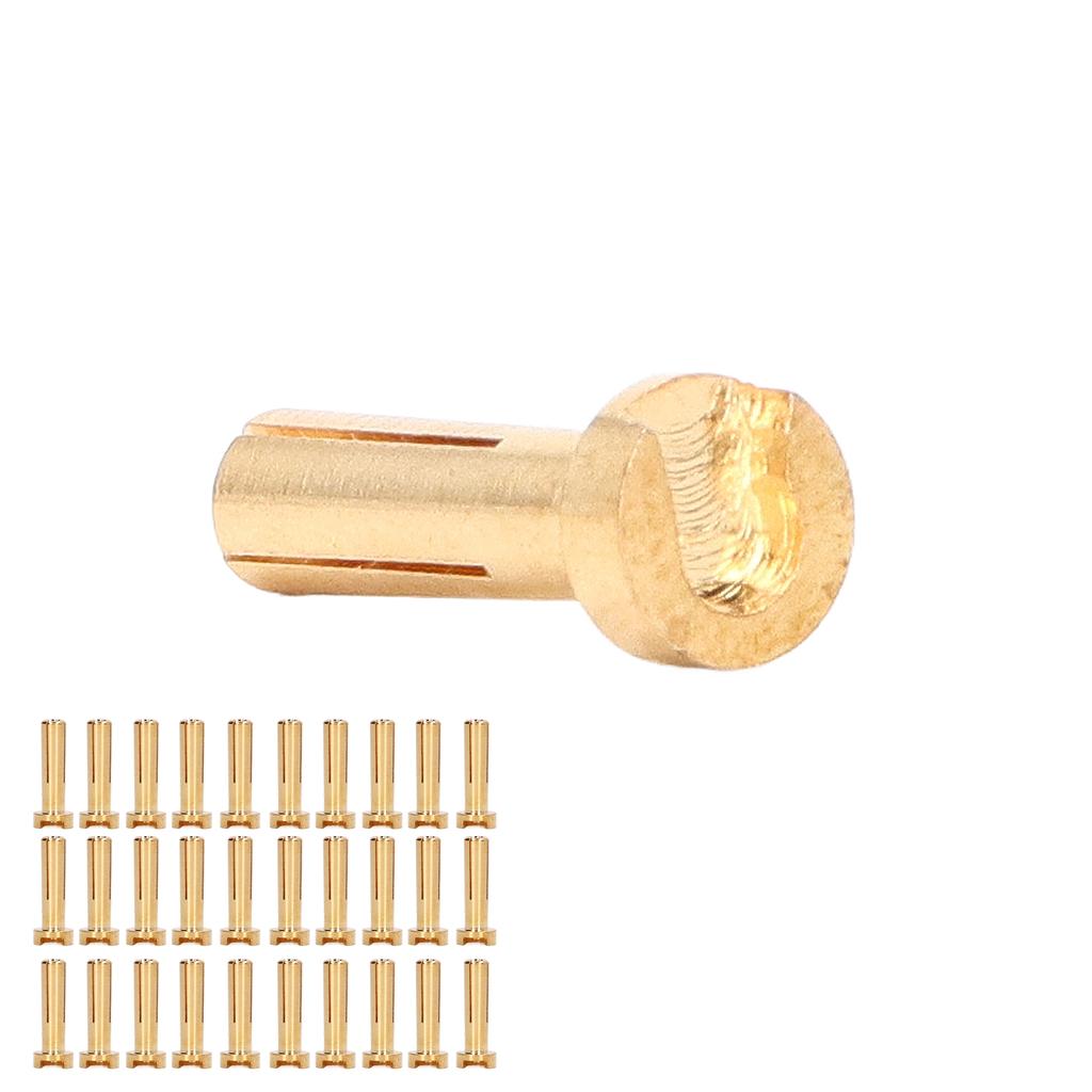 30Pcs Banana Plug Connectors Brass High Accuracy Standard RC Battery Wire Plug 4mm