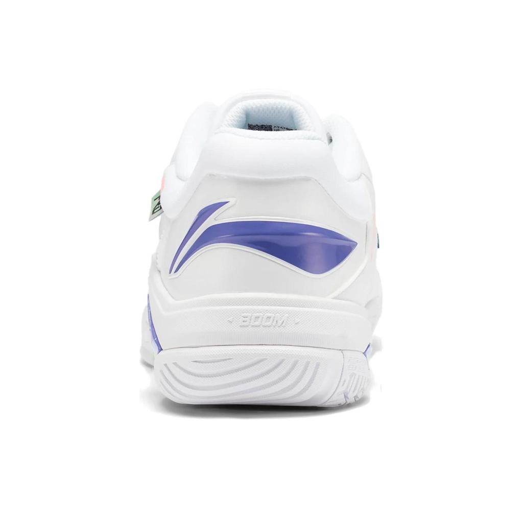 נעלי בדמינטון Li Ning סדרת Thunder Pro נוחות בולמות זעזועים מונעות החלקה עמידות בשחיקה גזרה נמוכה יוניסקס לבן סגול AYAT009-1