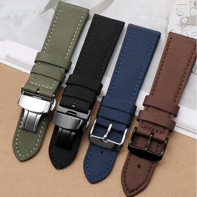 Nueva Correa de Reloj de Lona Modificada de Nylon y Cuero Para Casio GA110 GA700 GA900 GA-810 GBD-800 GA2100 GA-2100 Correa Pulsera