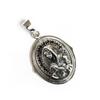 Accessories Mexico Our Lady of Guadalupe Silver Pendant for Women and Men with Black Zirconia [World Carmelo]