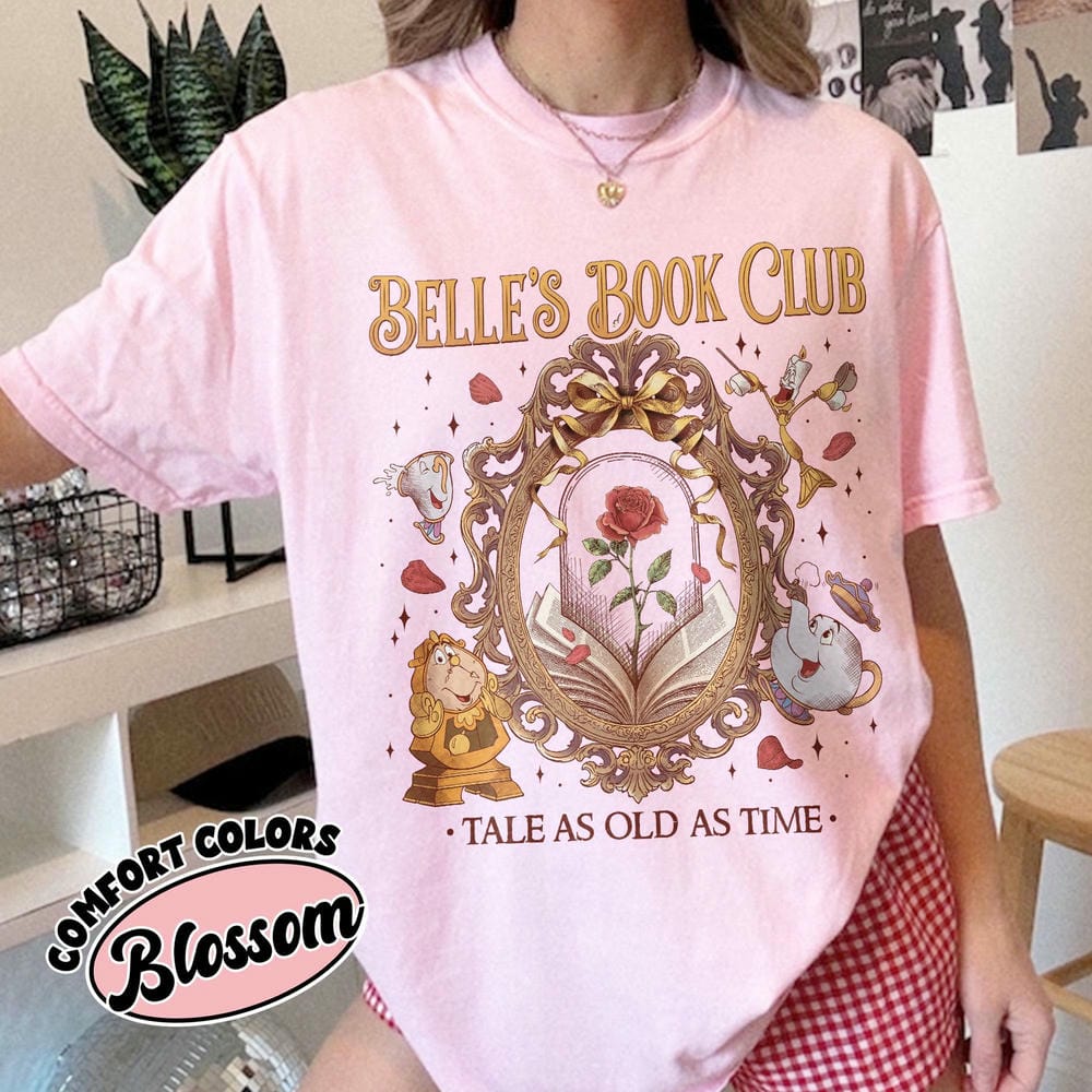 Belles Book Club Comfort Unisex Top Tale As Old As Time Bookish Tee Vintage Dark Academia Bookish Literary Shirt Streetwear