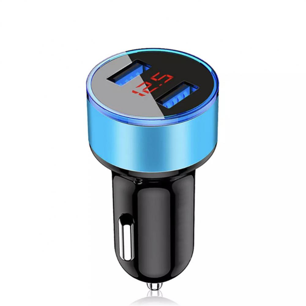 1~5PCS 15w Cigarette Lighter Universal Car Accessories With Led Voltage Current Display Car Charger Dual Usb Port