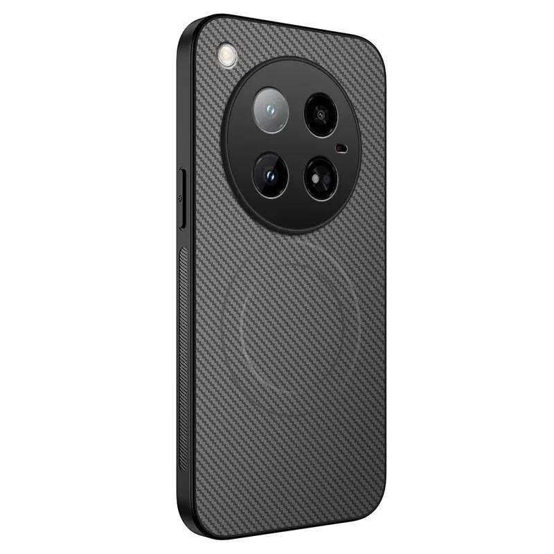 Magnetic Silicone Case For Infinix Zero 30 40 4G 5G Wireless Charging Carbon Fiber PU Leather Anti-Drop Soft Cover Phone Cases