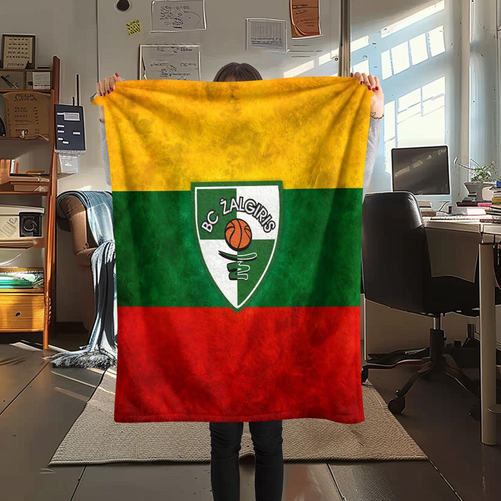 BC Žalgiris  Print Flannel Blanket, High quality Comfortable for All Seasons, Home Decor, Warmth and Comfort