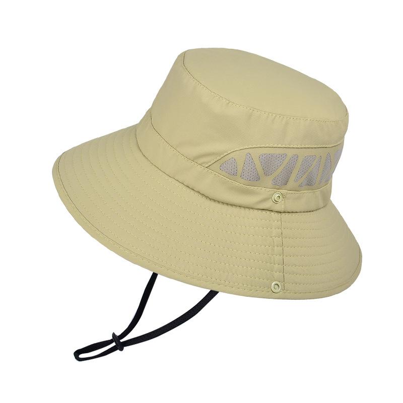 9250 Summer Big Brim Sun Hat Men Breathable Bucket Hat Outdoor Mountaineering Fishing Sun Hat